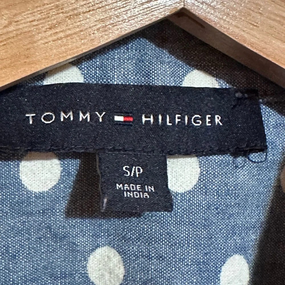 Tommy Hilfiger‎ vintage women’s denim look sz small polka dots - Picture 3 of 7